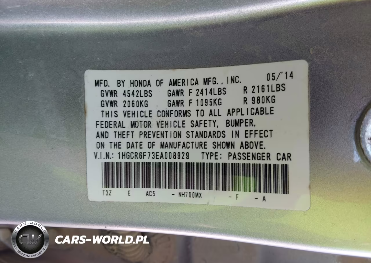 2014 Honda Accord Hybrid Touring VIN:1HGCR6F73EA008929 - 9