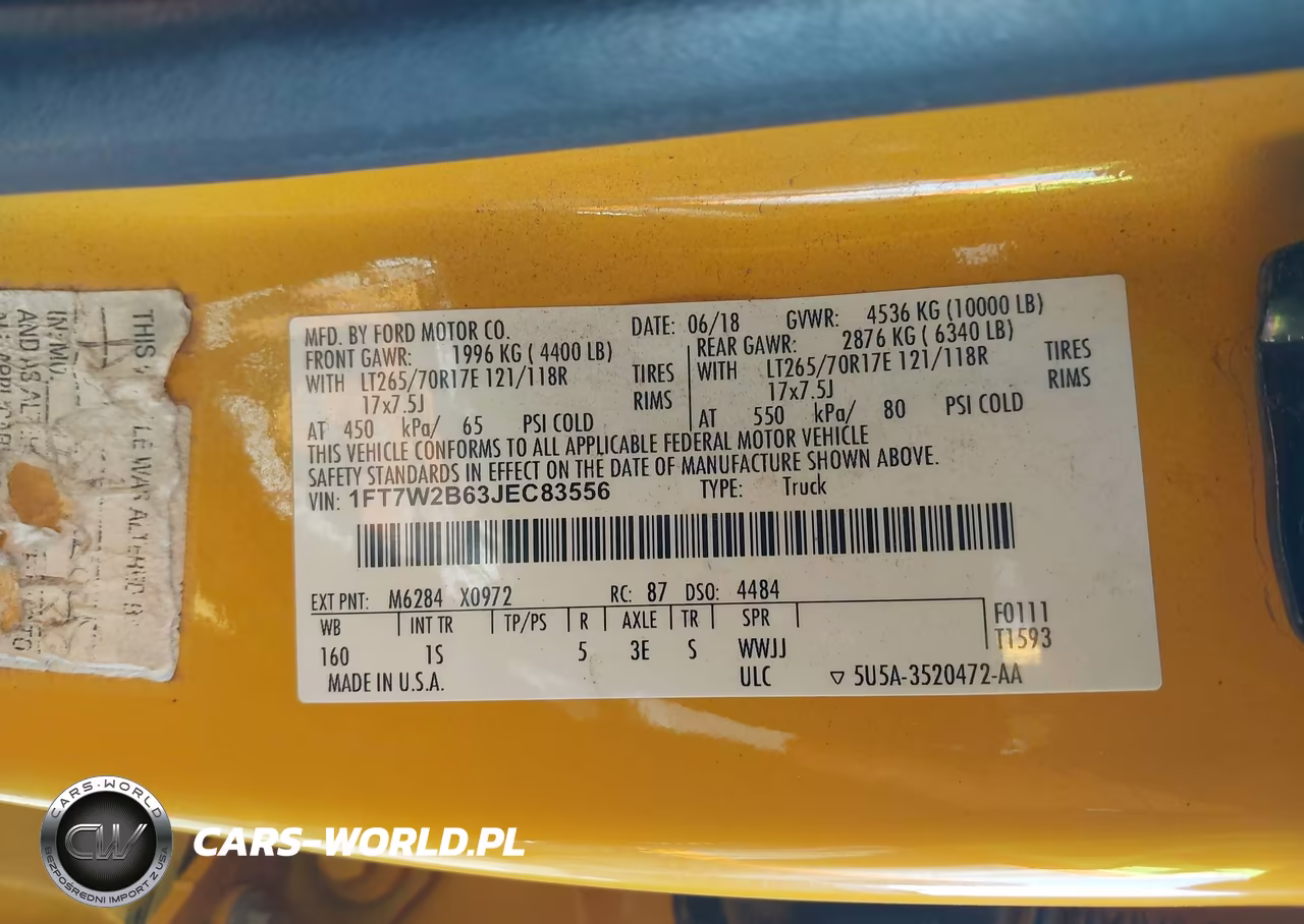 2018 Ford F-250 Xl VIN:1FT7W2B63JEC83556 - 9