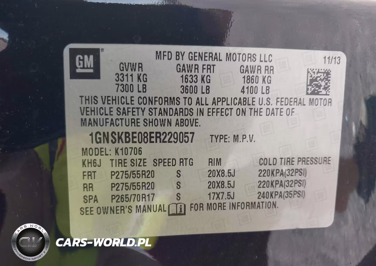2014 Chevrolet Tahoe Lt VIN:1GNSKBE08ER229057 - 9