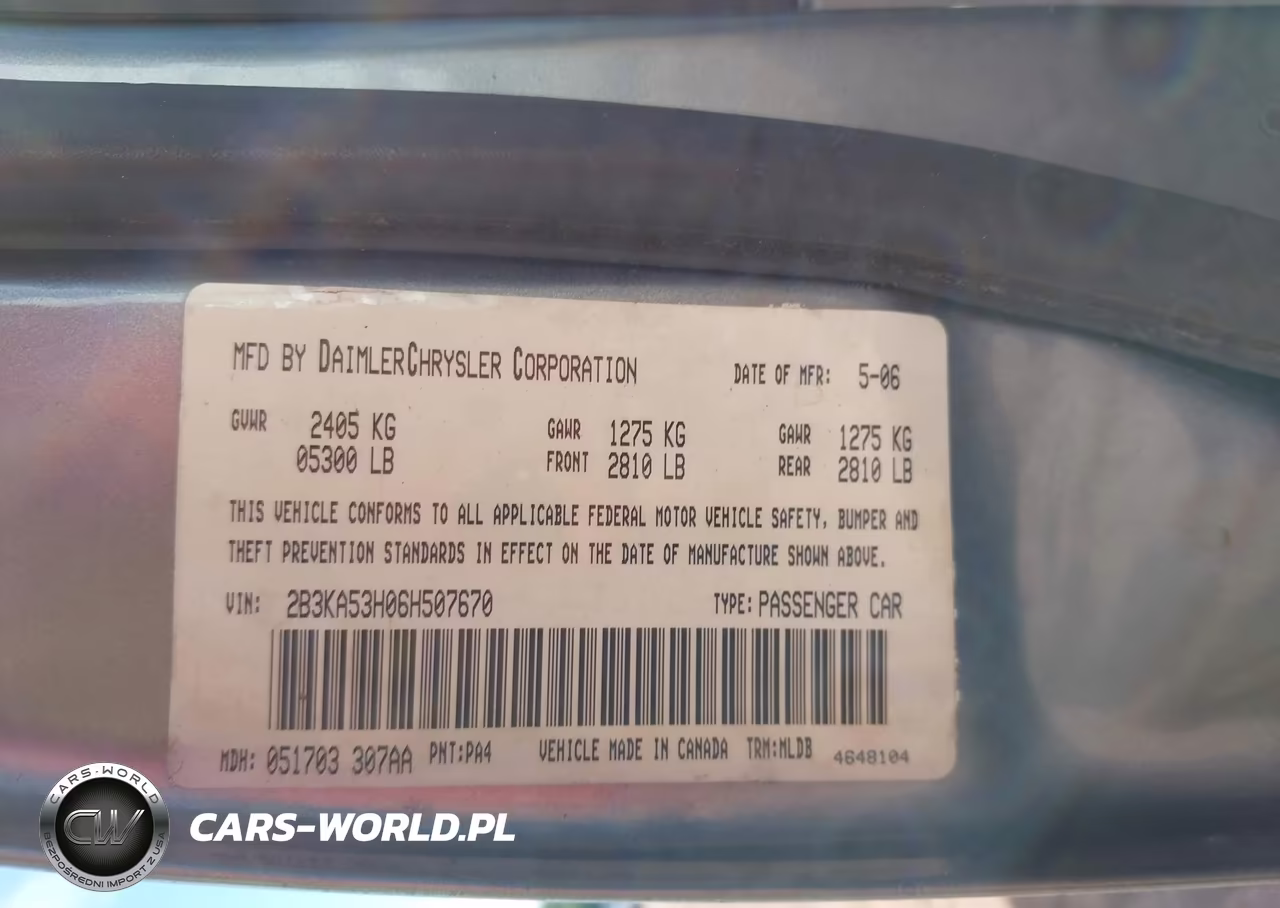 2006 Dodge Charger Rt VIN:2B3KA53H06H507670 - 9