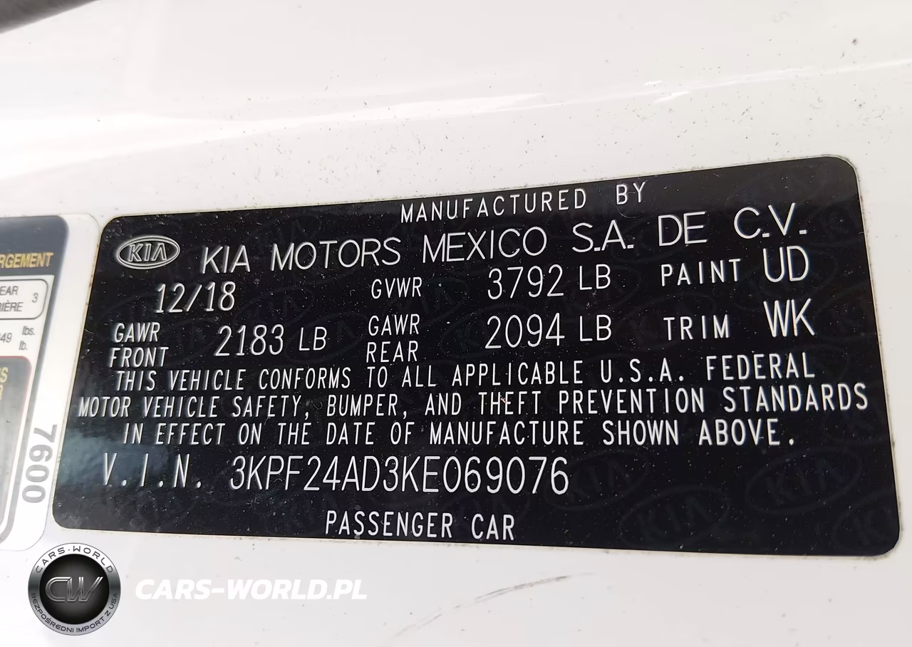 2019 Kia Forte Fe VIN:3KPF24AD3KE069076 - 9