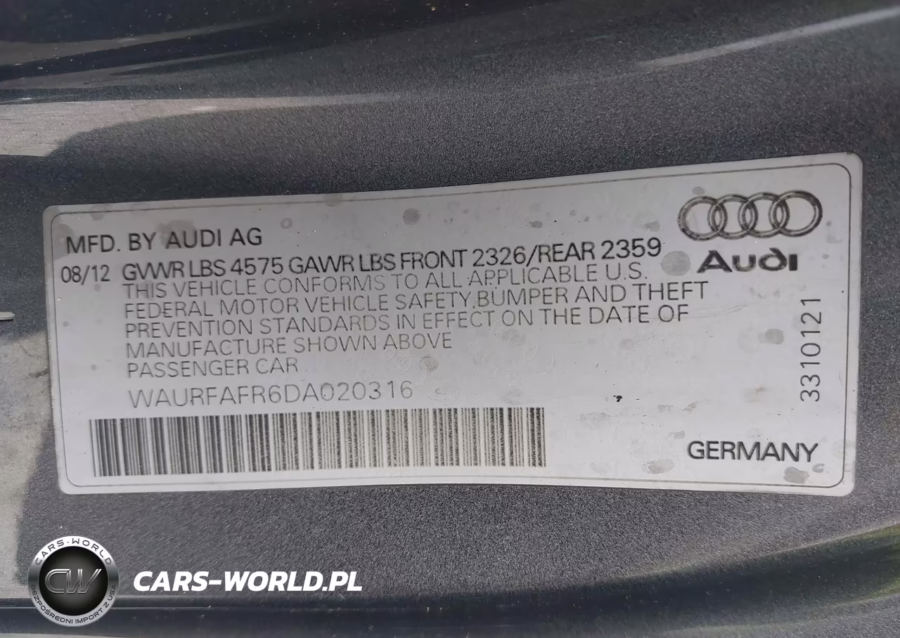 2013 Audi A5 2.0T Premium VIN:WAURFAFR6DA020316 - 9