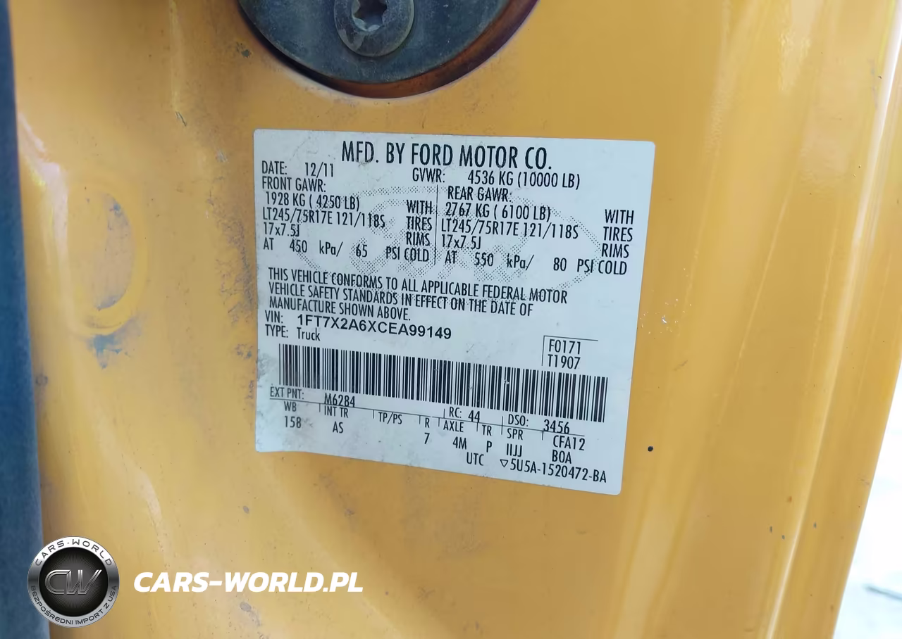 2012 Ford F-250 Xl VIN:1FT7X2A6XCEA99149 - 9