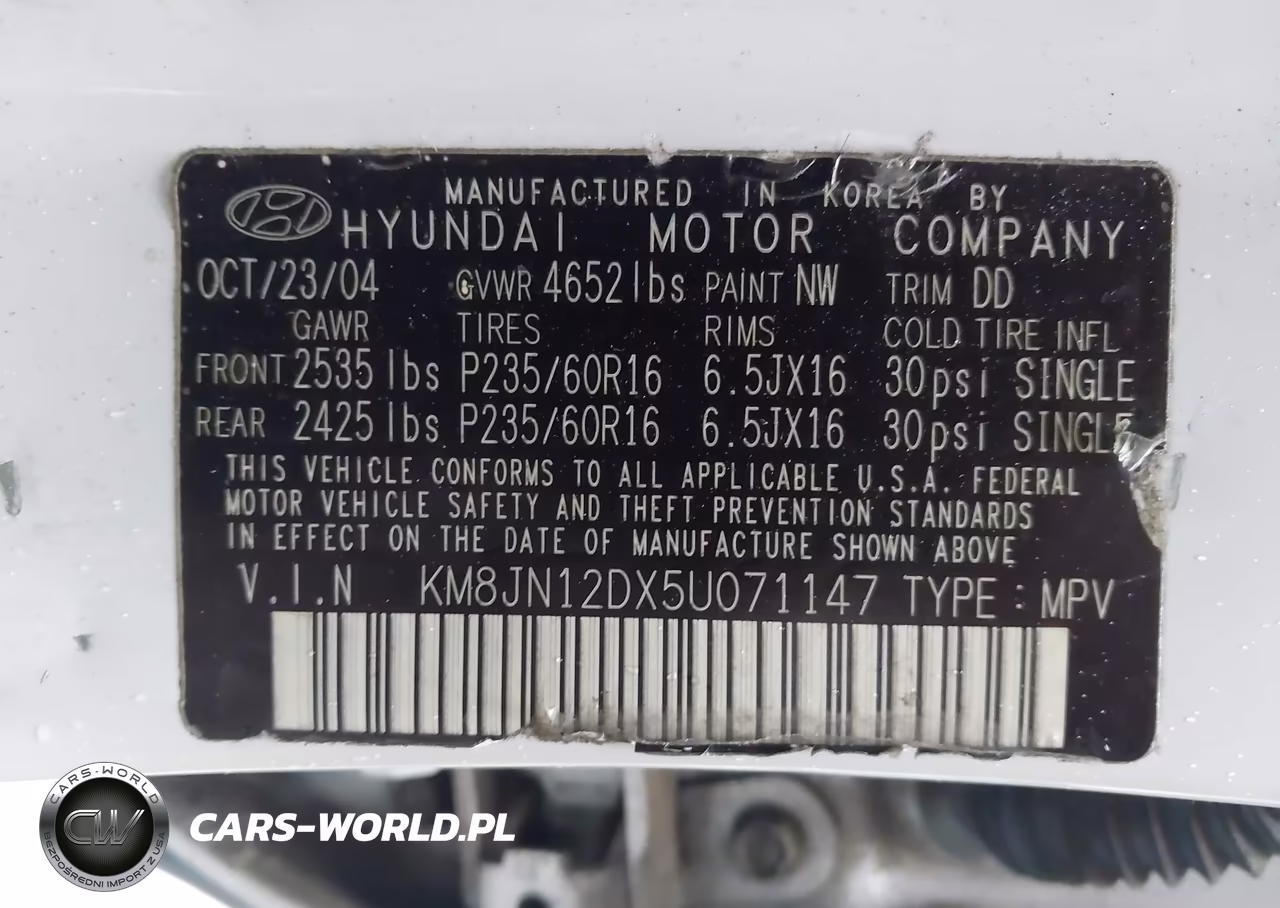 2005 Hyundai Tucson Gls-Lx VIN:KM8JN12DX5U071147 - 9