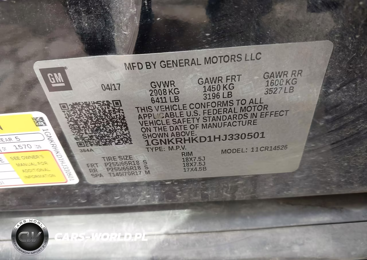 2017 Chevrolet Traverse 2Lt VIN:1GNKRHKD1HJ330501 - 9
