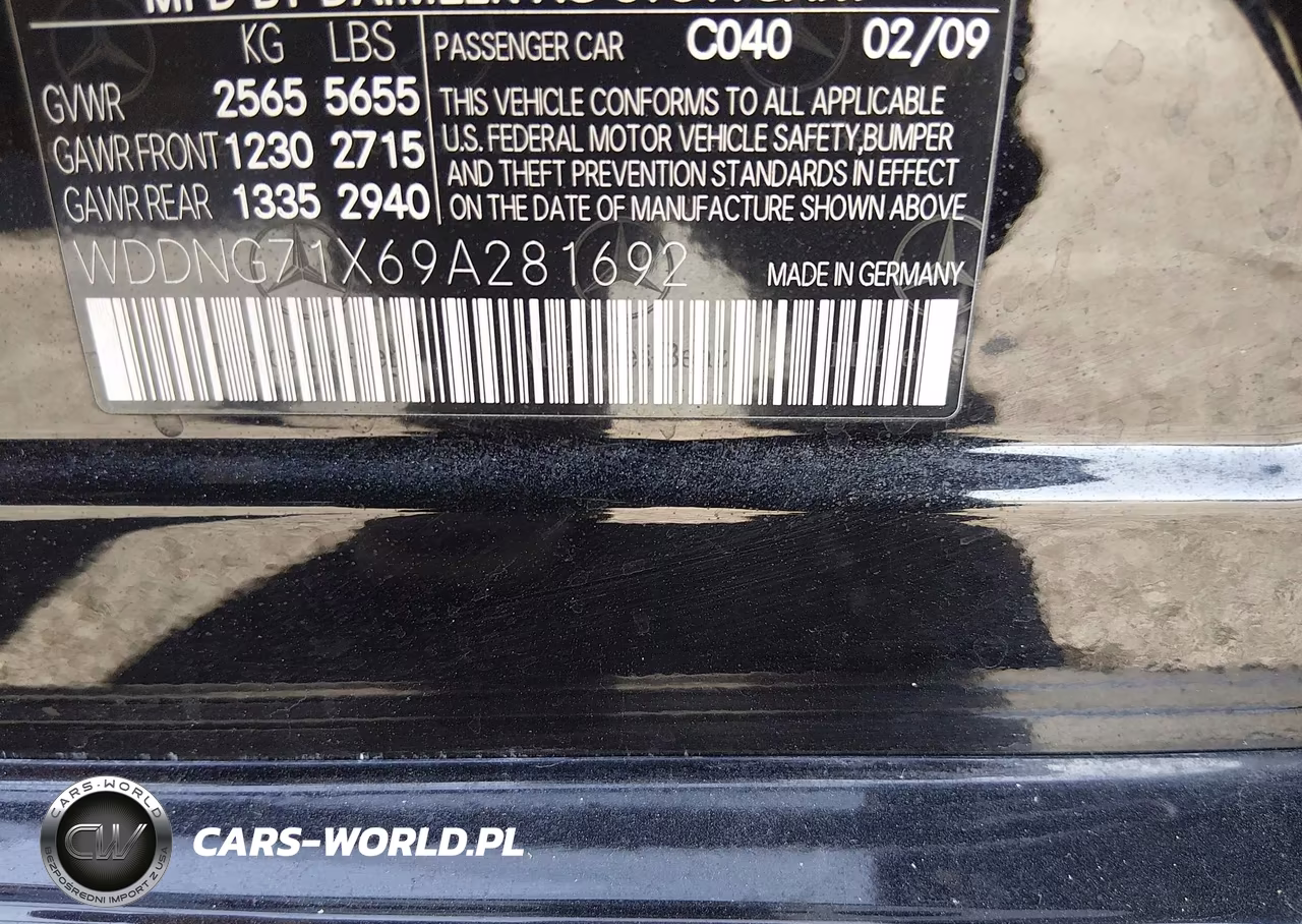 2009 Mercedes-Benz S 550 VIN:WDDNG71X69A281692 - 9
