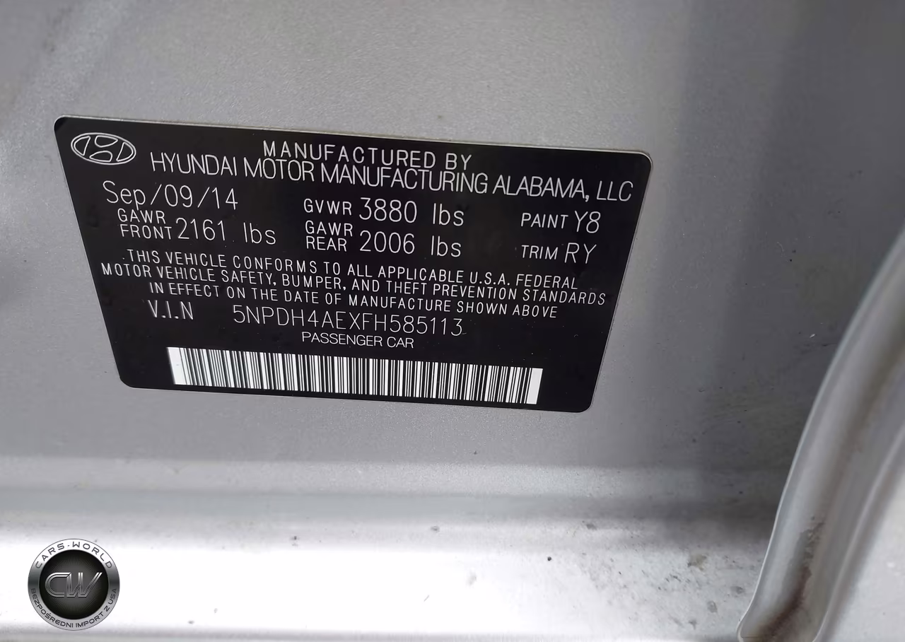 2015 Hyundai Elantra Se VIN:5NPDH4AEXFH585113 - 9
