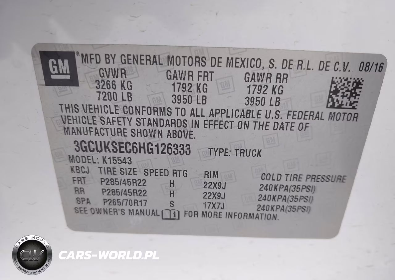 2017 Chevrolet Silverado 1500 2Lz VIN:3GCUKSEC6HG126333 - 9