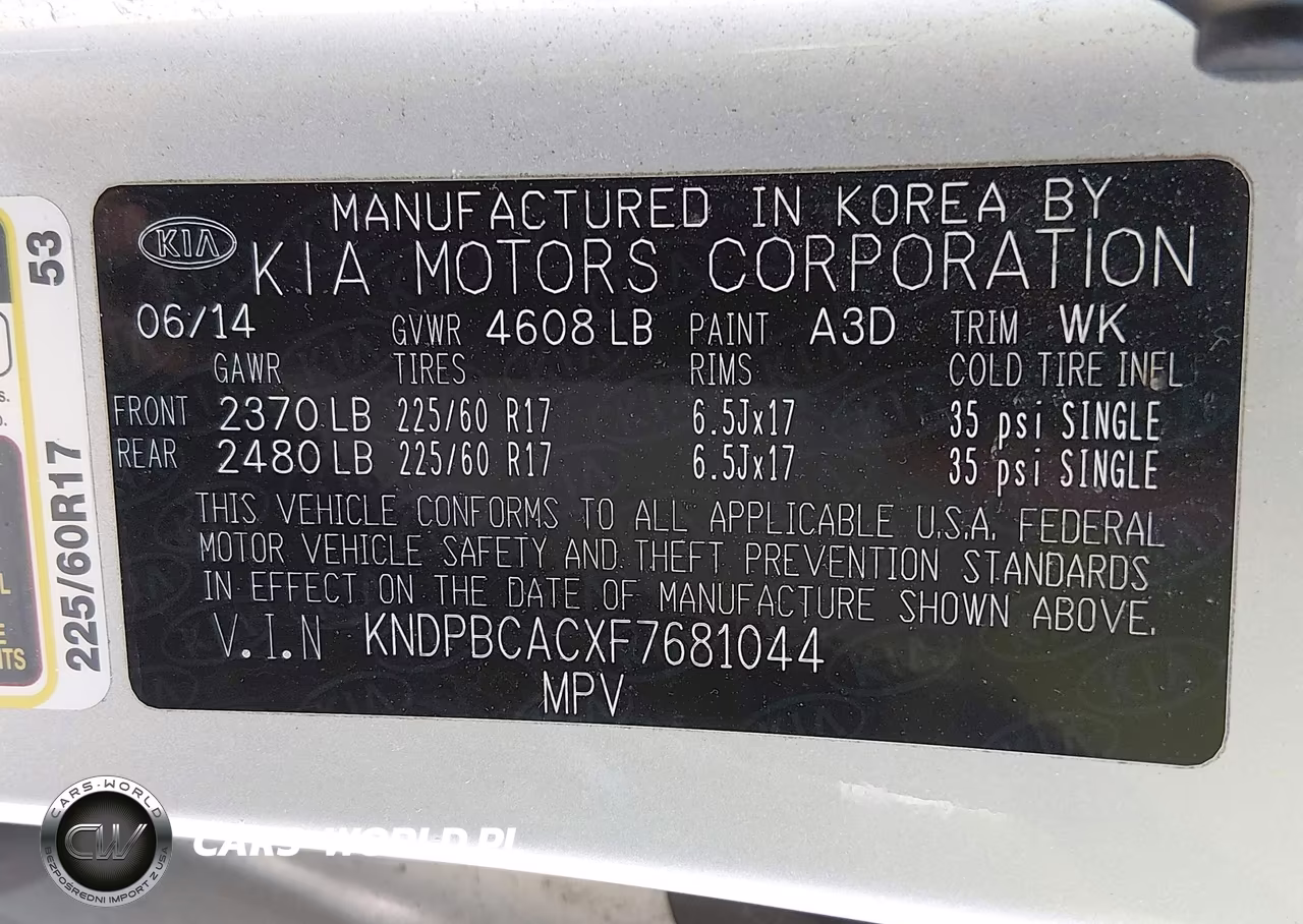 2015 Kia Sportage Lx VIN:KNDPBCACXF7681044 - 9