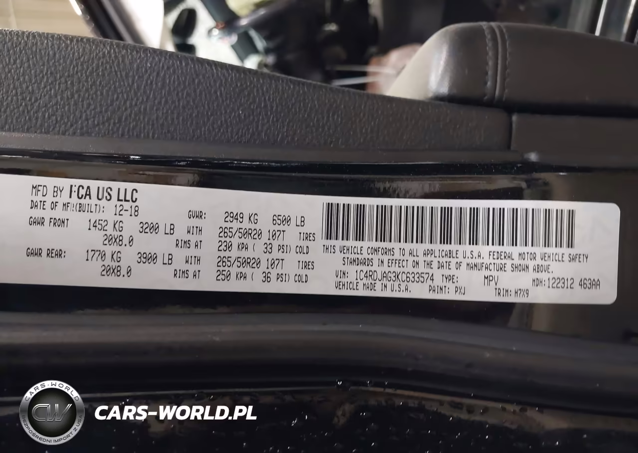 2019 Dodge Durango Sxt Awd VIN:1C4RDJAG3KC633574 - 9