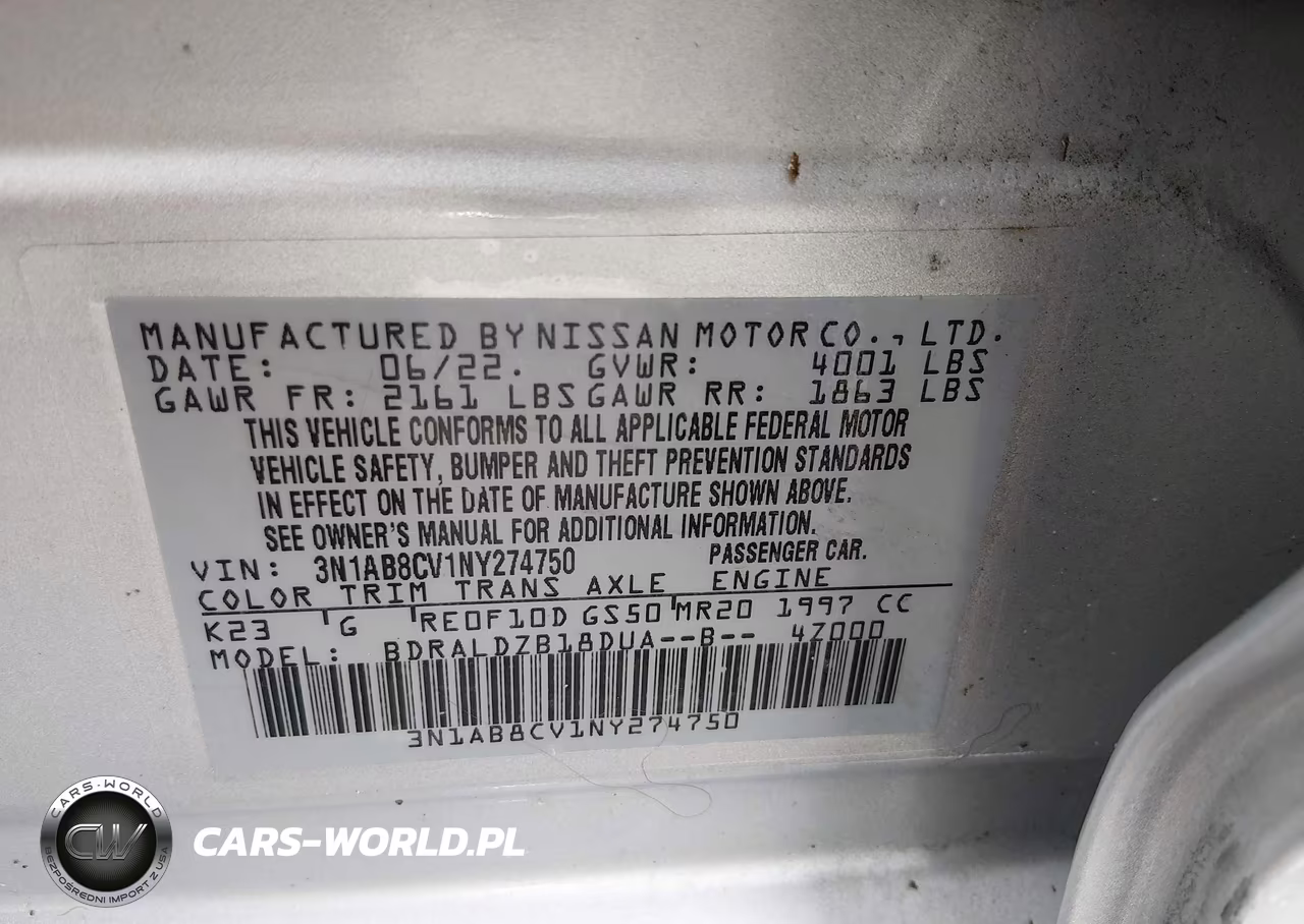 2022 Nissan Sentra Sv Xtronic Cvt VIN:3N1AB8CV1NY274750 - 9