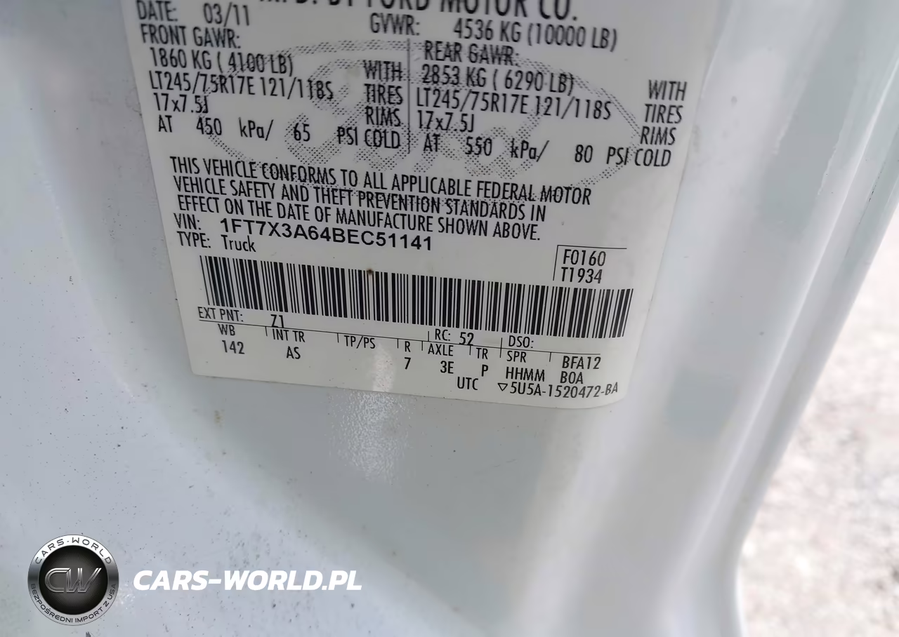 2011 Ford F-350 Xl VIN:1FT7X3A64BEC51141 - 9