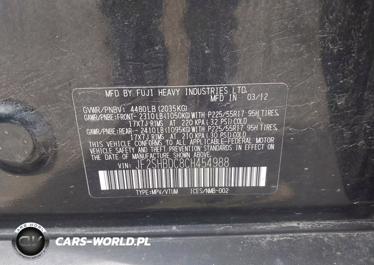 2012 Subaru Forester 2.5X Premium VIN:JF2SHBDC8CH454988 - 9