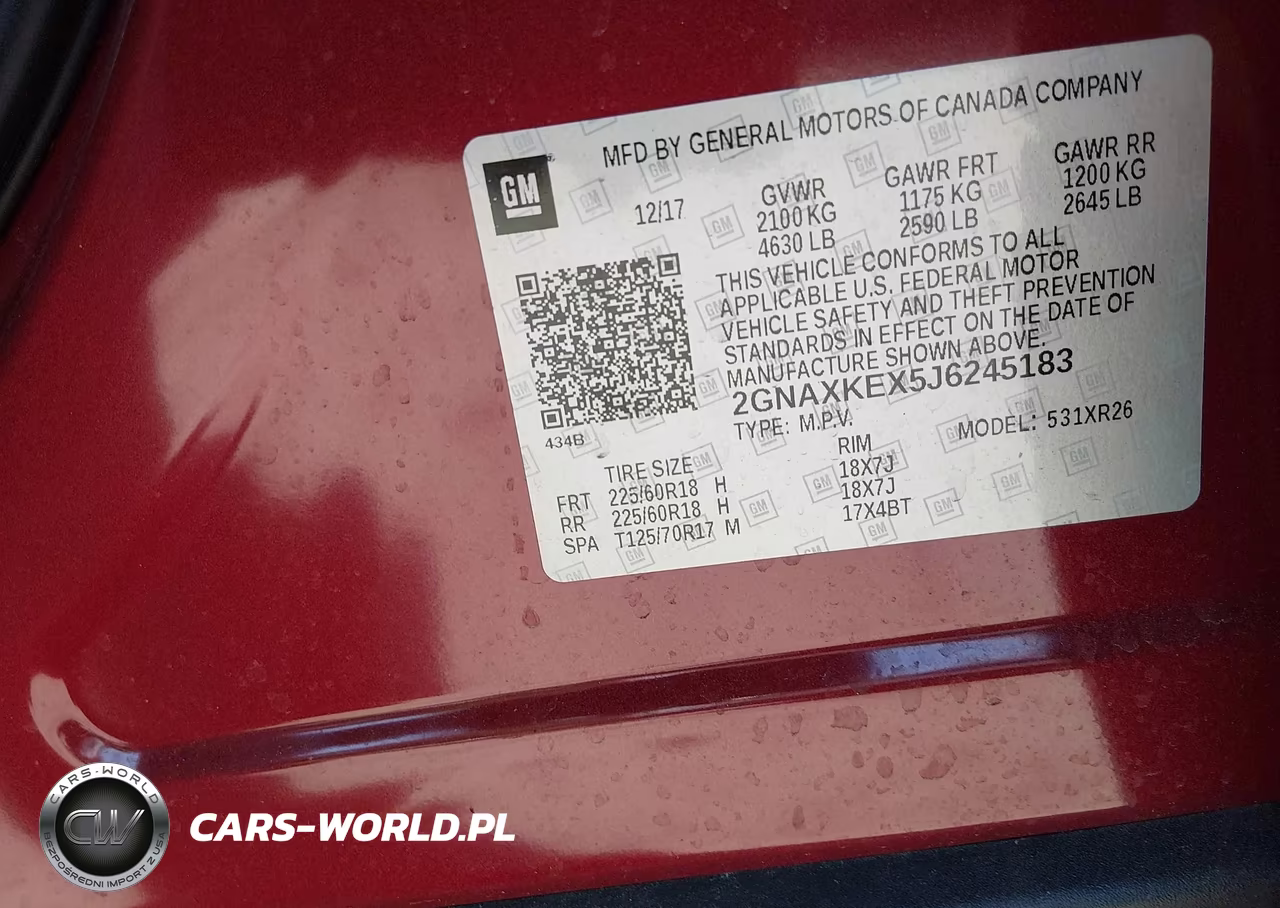 2018 Chevrolet Equinox Lt VIN:2GNAXKEX5J6245183 - 9