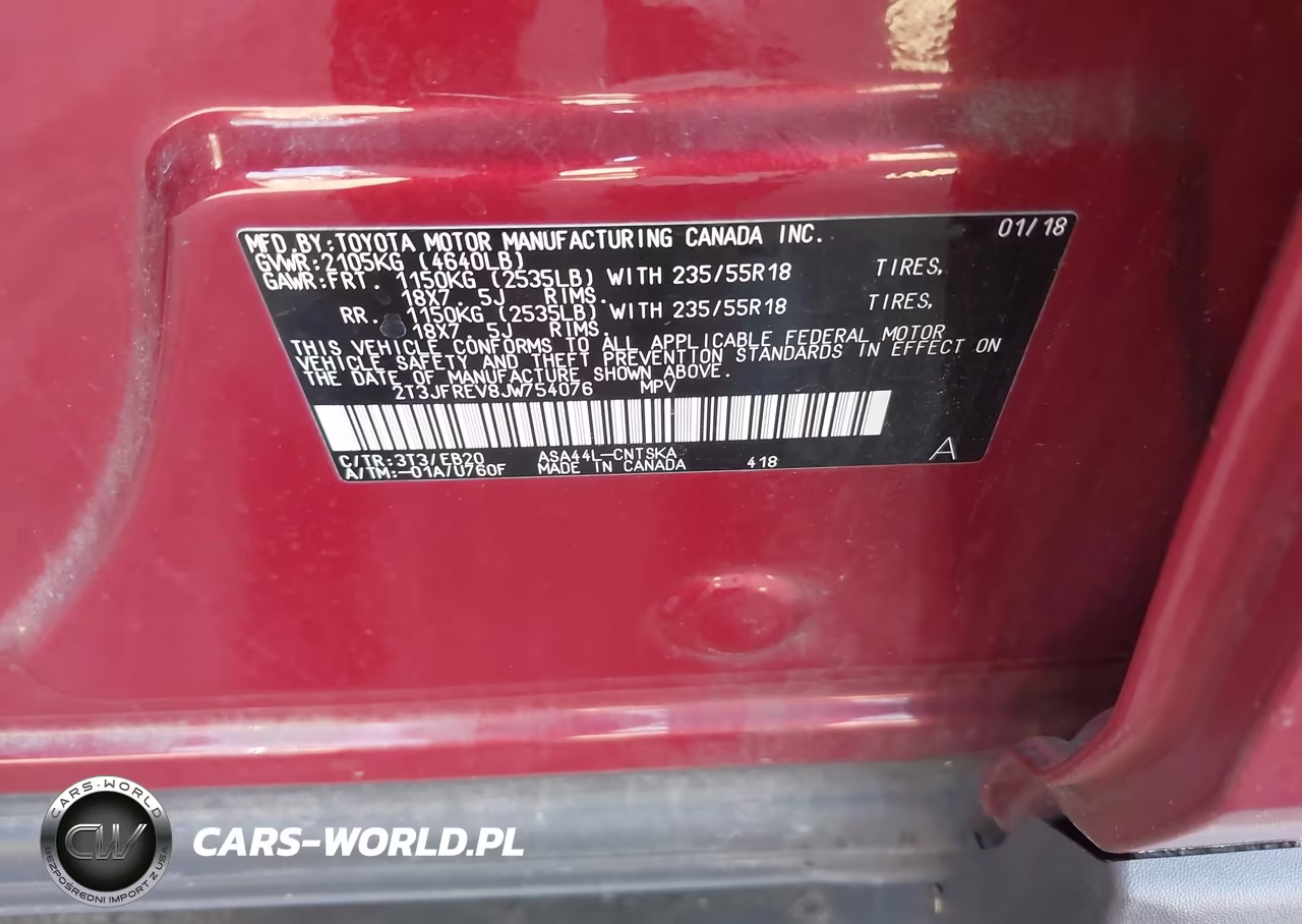 2018 Toyota Rav4 Se VIN:2T3JFREV8JW754076 - 9
