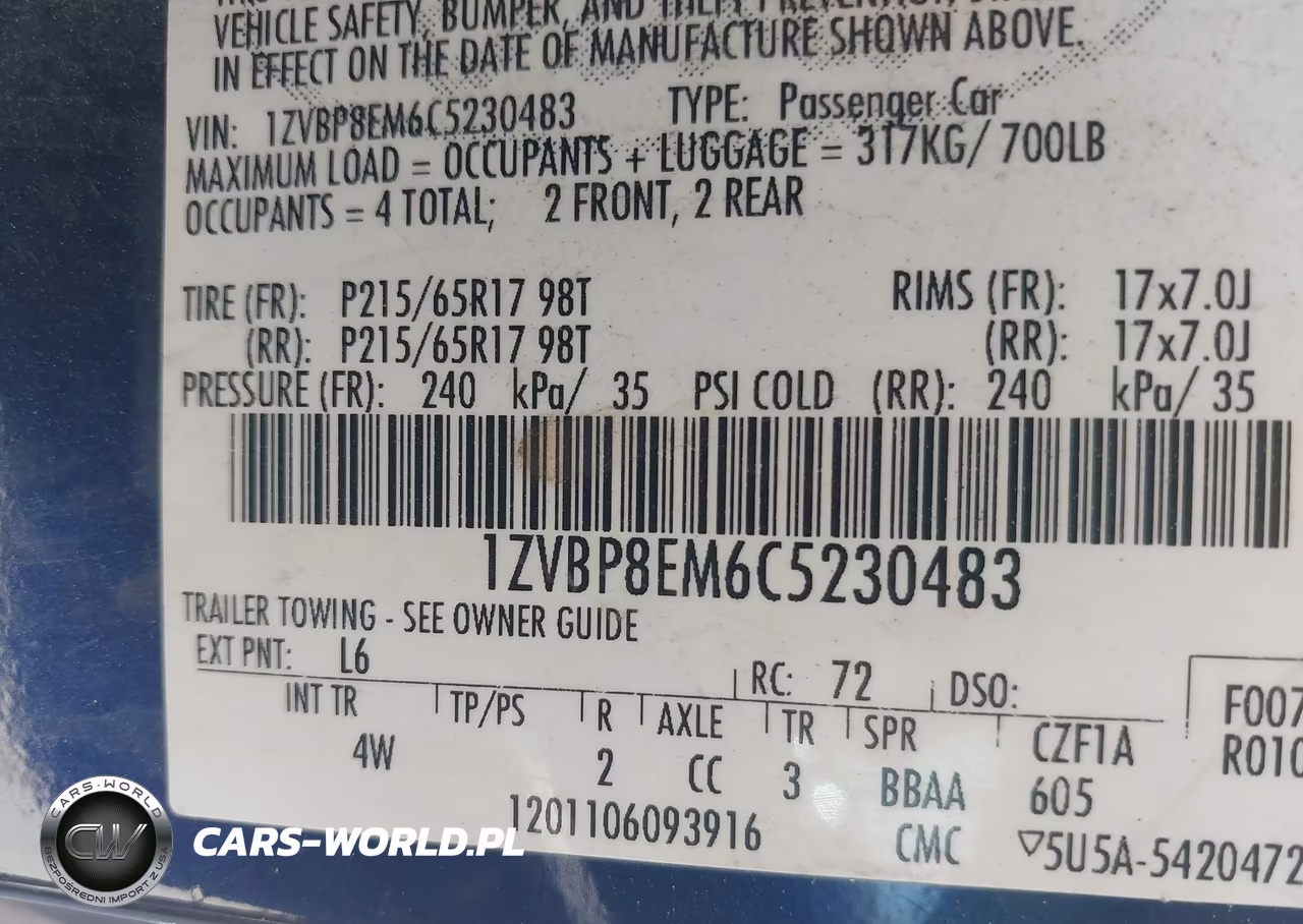 2012 Ford Mustang V6 Premium VIN:1ZVBP8EM6C5230483 - 9