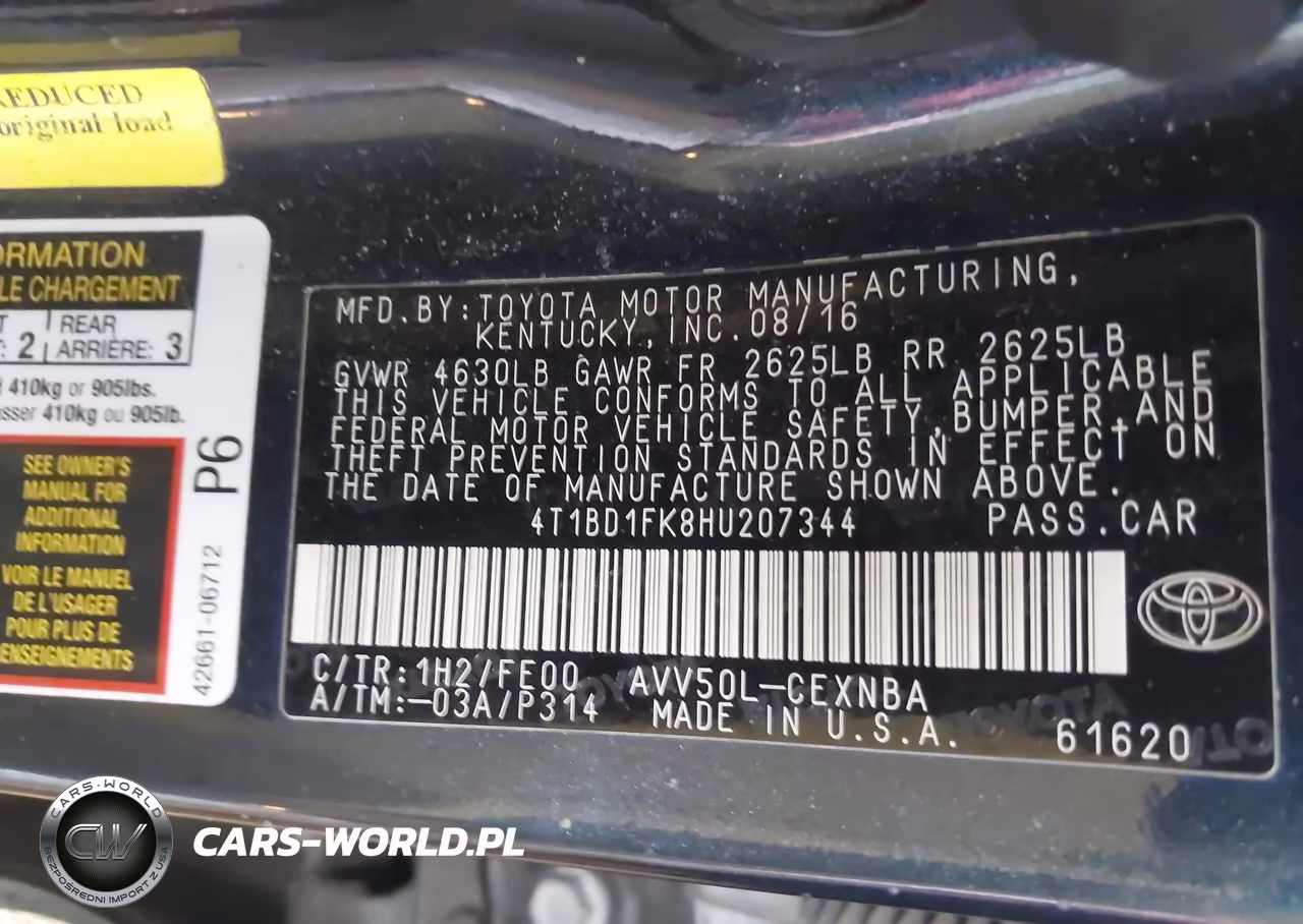 2017 Toyota Camry Hybrid Le VIN:4T1BD1FK8HU207344 - 9