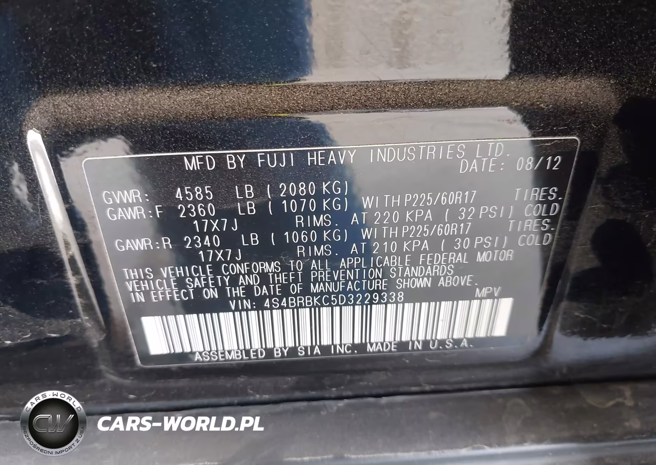 2013 Subaru Outback 2.5I Limited VIN:4S4BRBKC5D3229338 - 9