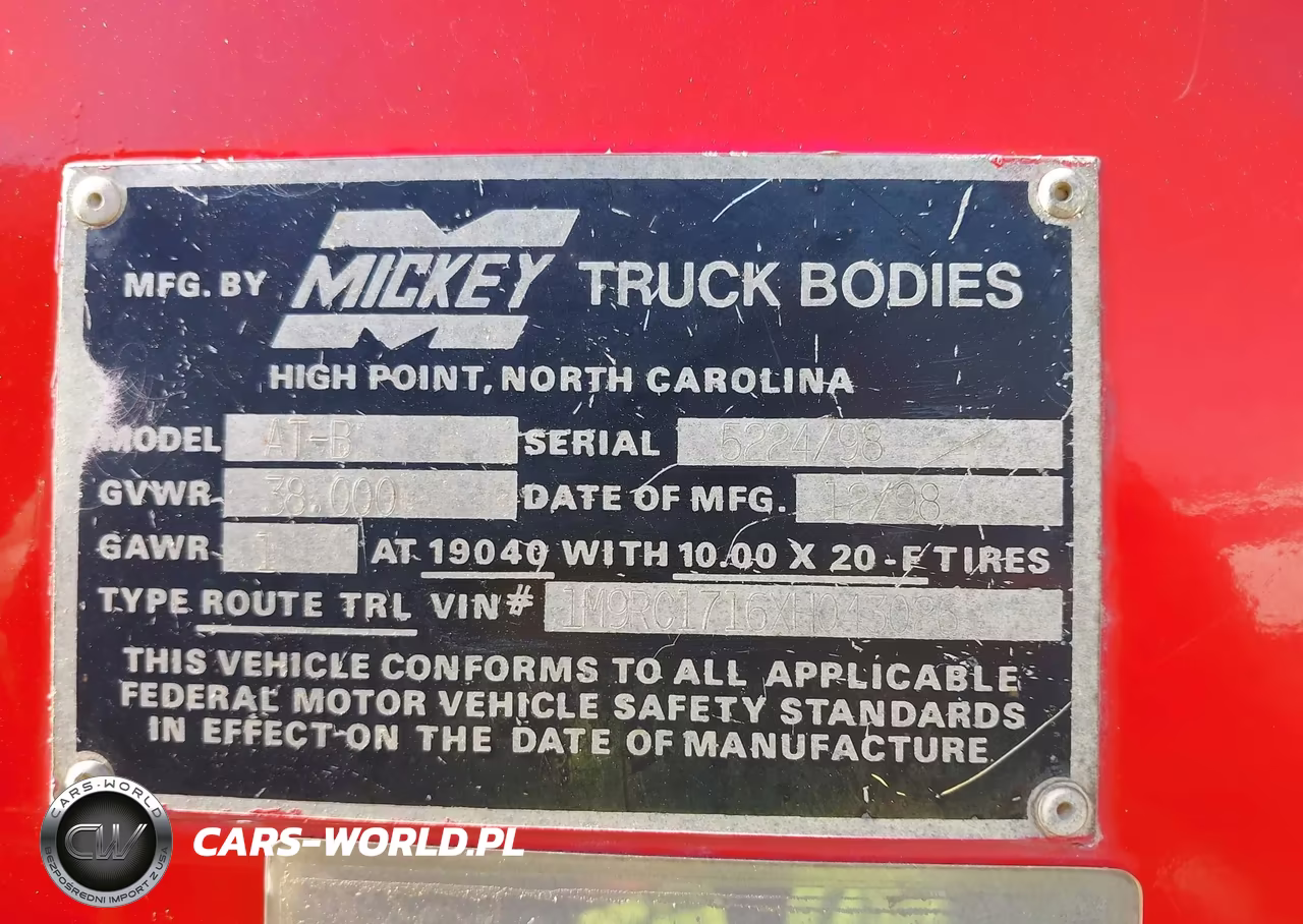 1999 Mickey Body Co Unknown VIN:1M9RC1716XH043026 - 8