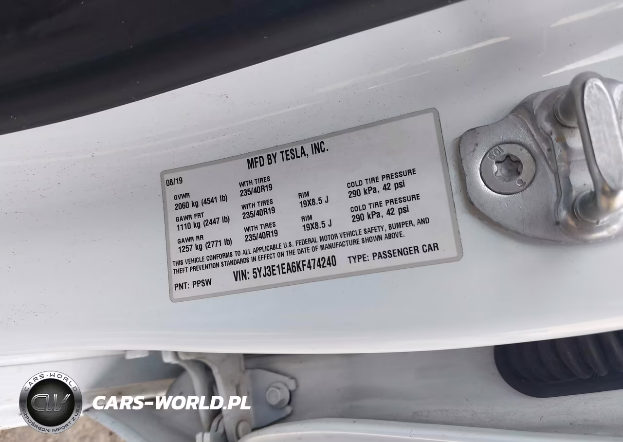 2019 Tesla Model 3 Long Range-Mid Range-Standard Range-Standard Range Plus VIN:5YJ3E1EA6KF474240 - 9