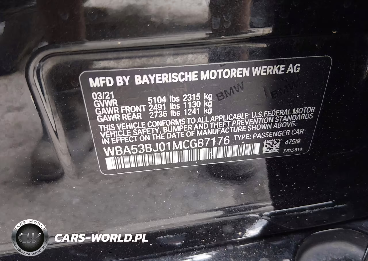 2021 BMW 540I VIN:WBA53BJ01MCG87176 - 9