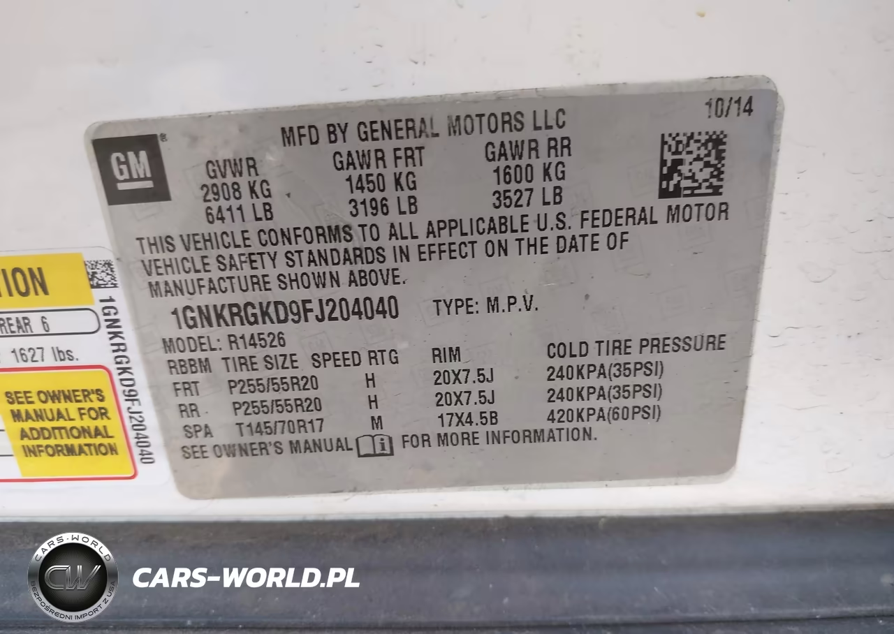 2015 Chevrolet Traverse 1Lt VIN:1GNKRGKD9FJ204040 - 9
