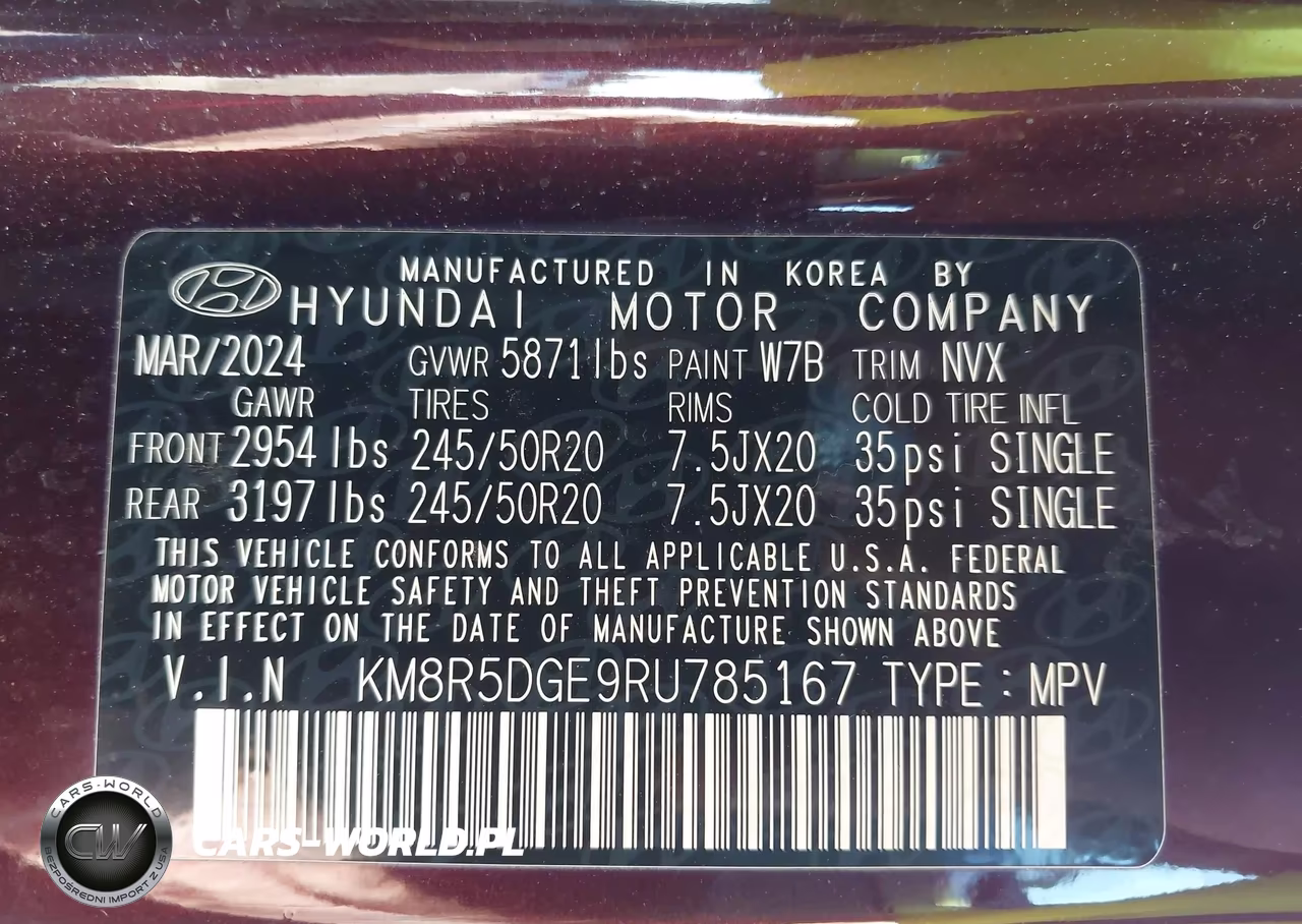 2024 Hyundai Palisade Limited VIN:KM8R5DGE9RU785167 - 9