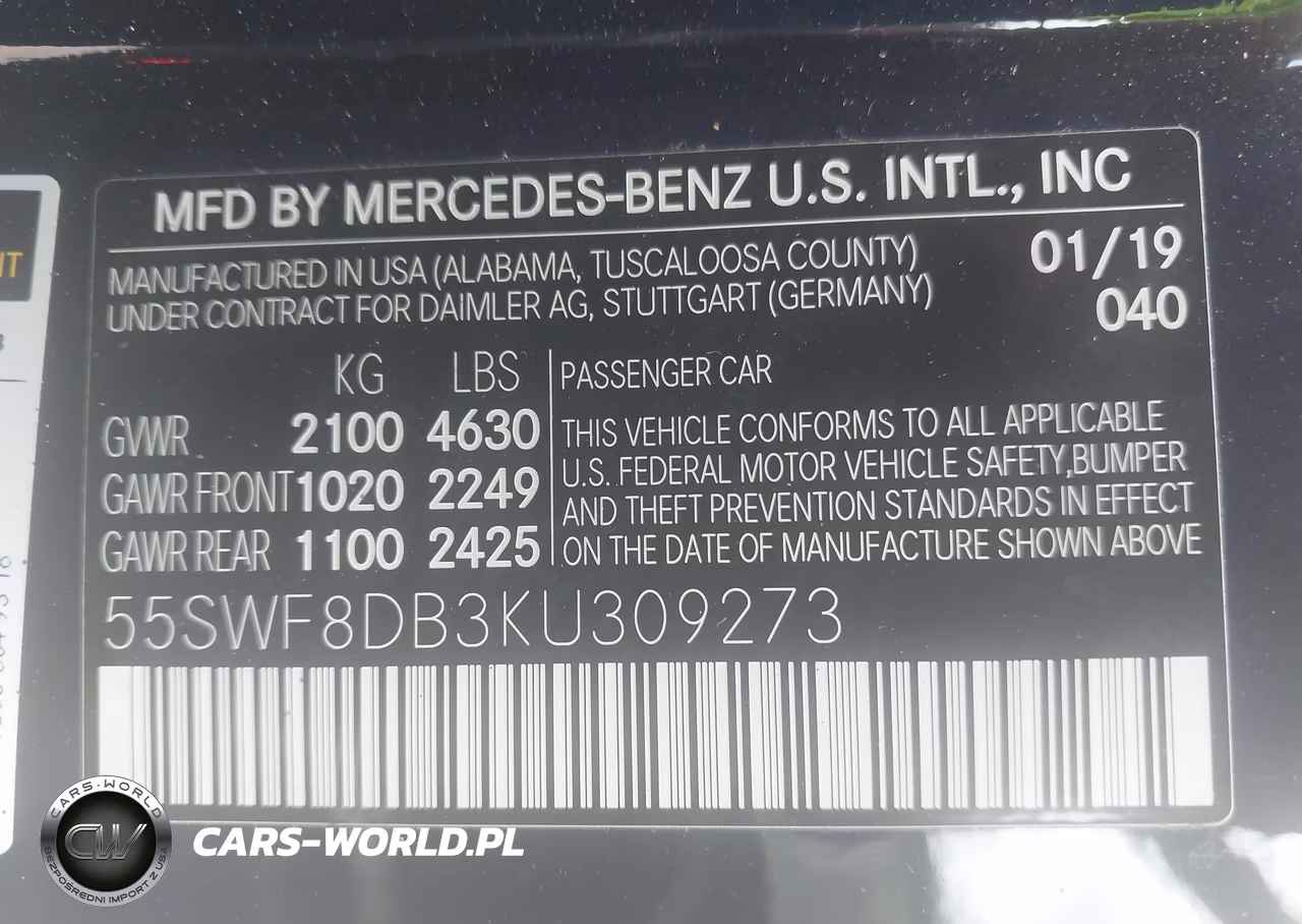 2019 Mercedes-Benz C 300 VIN:55SWF8DB3KU309273 - 9