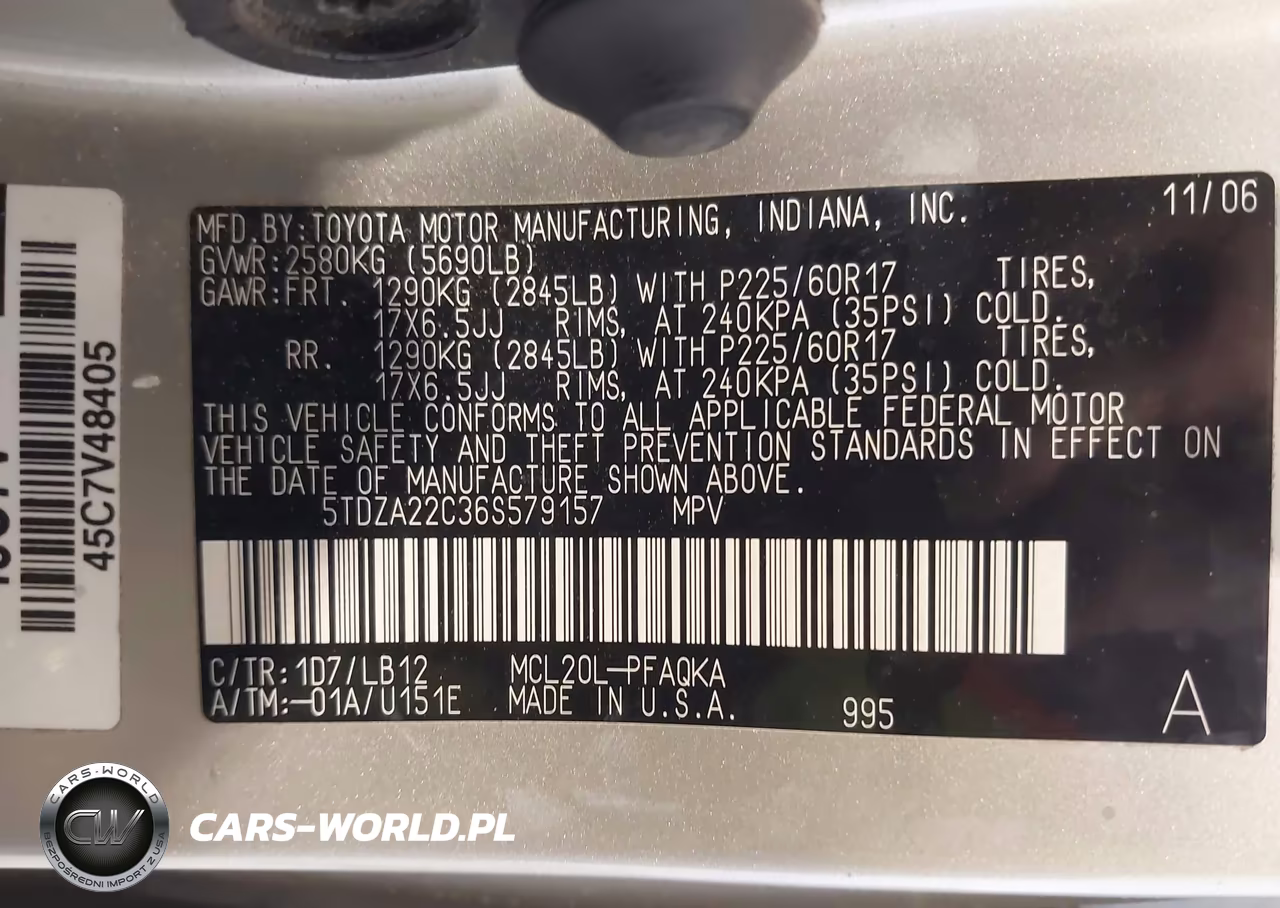 2006 Toyota Sienna Xle VIN:5TDZA22C36S579157 - 9