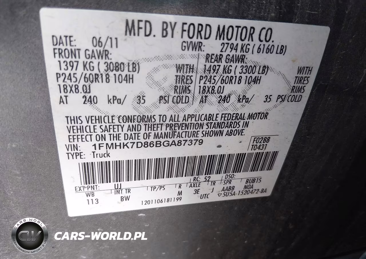 2011 Ford Explorer Xlt VIN:1FMHK7D86BGA87379 - 9