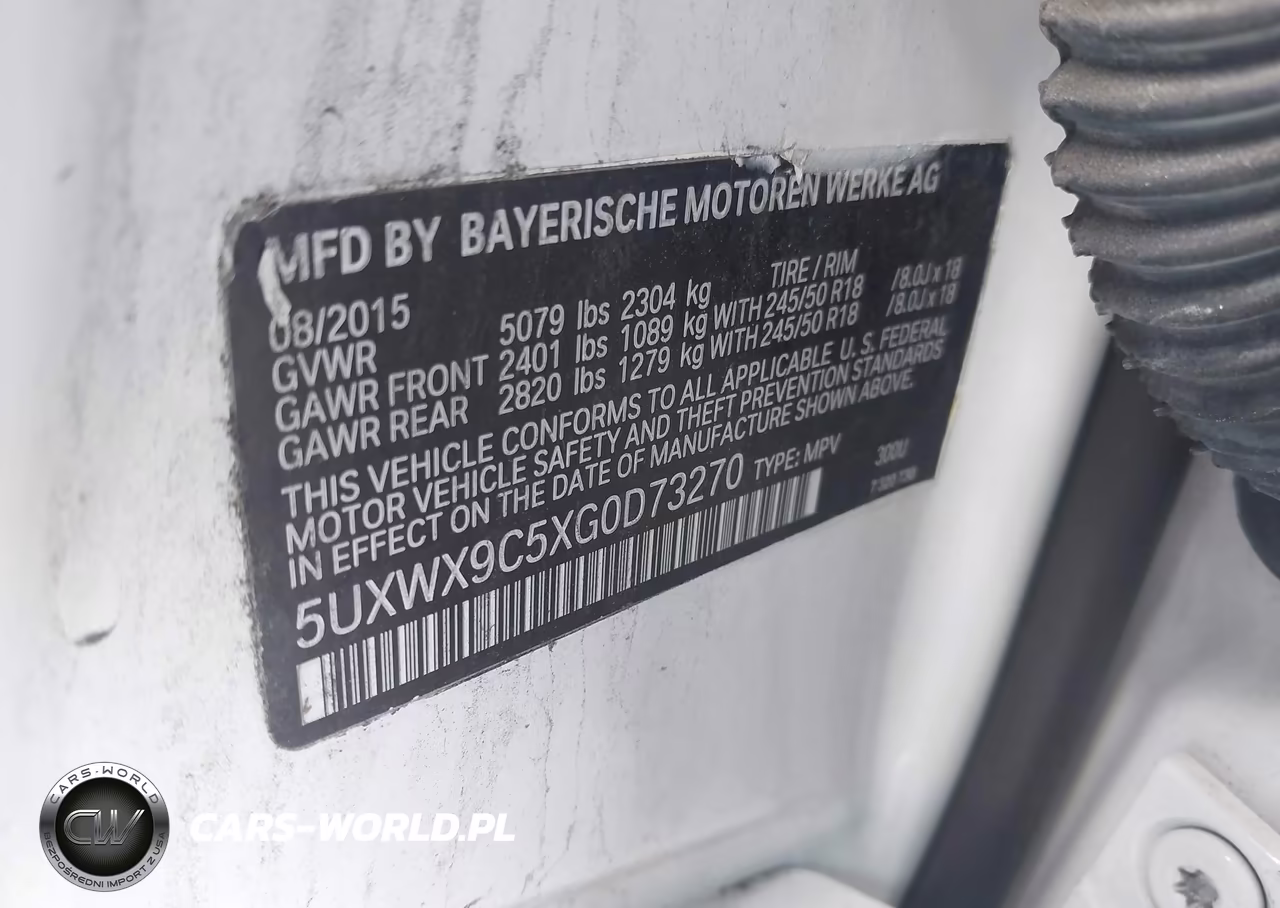 2016 BMW X3 xDrive28I VIN:5UXWX9C5XG0D73270 - 9