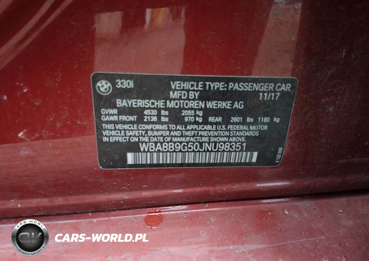 2018 BMW 330I VIN:WBA8B9G50JNU98351 - 9