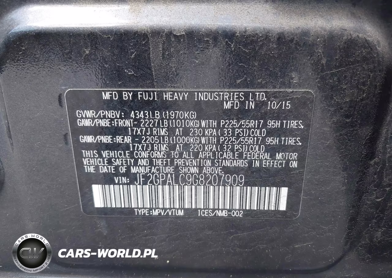 2016 Subaru Crosstrek 2.0I Limited VIN:JF2GPALC9G8207909 - 9