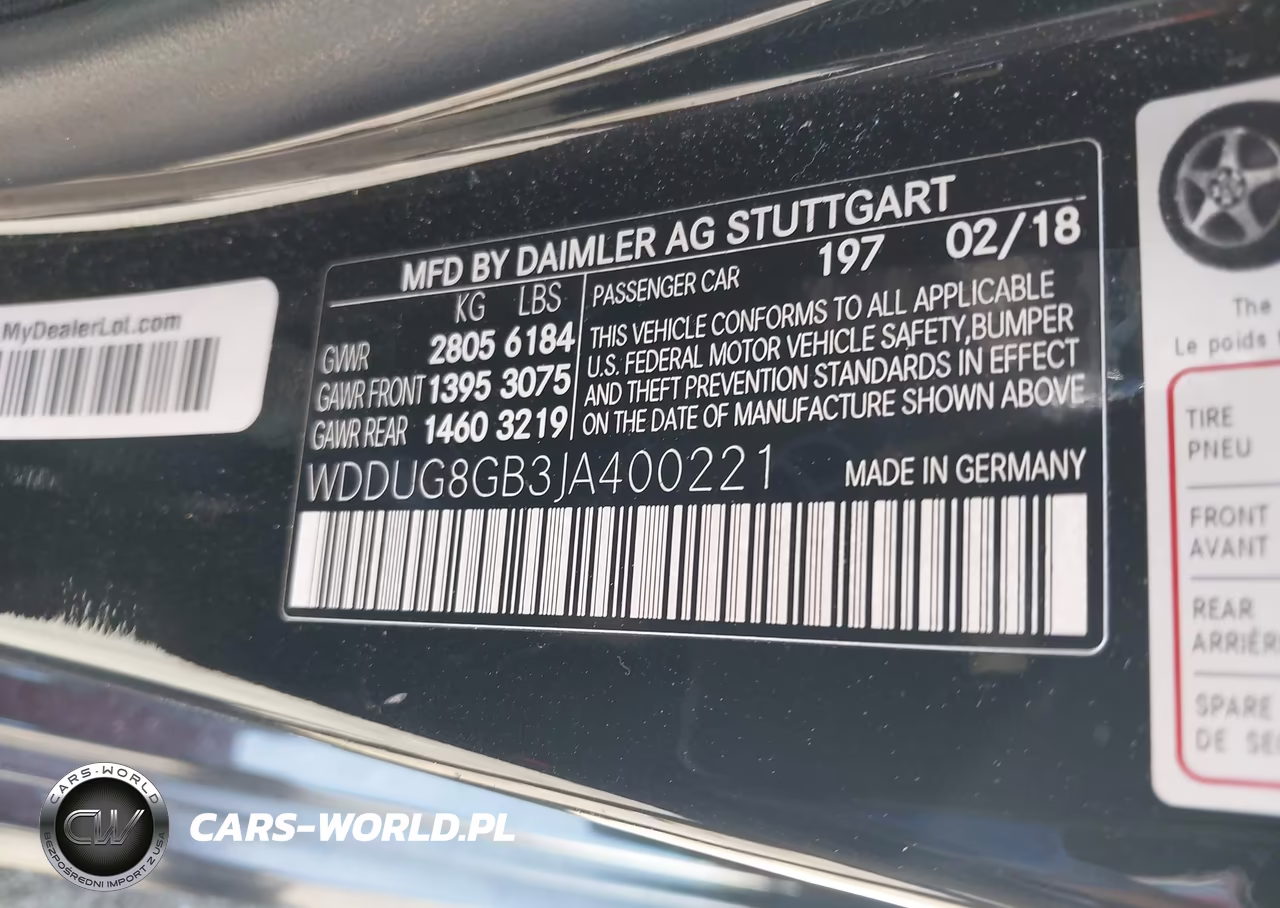 2018 Mercedes-Benz S 560 4Matic VIN:WDDUG8GB3JA400221 - 9