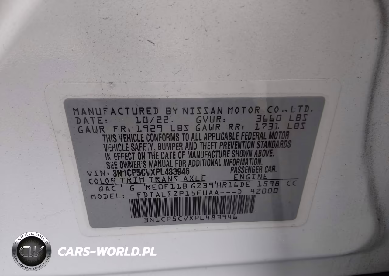 2023 Nissan Kicks Sv Xtronic Cvt VIN:3N1CP5CVXPL483946 - 9
