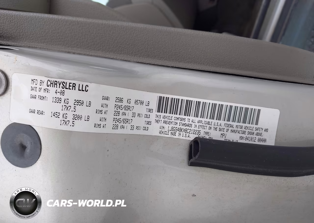 2008 Jeep Grand Cherokee Laredo VIN:1J8GS48KX8C212235 - 9