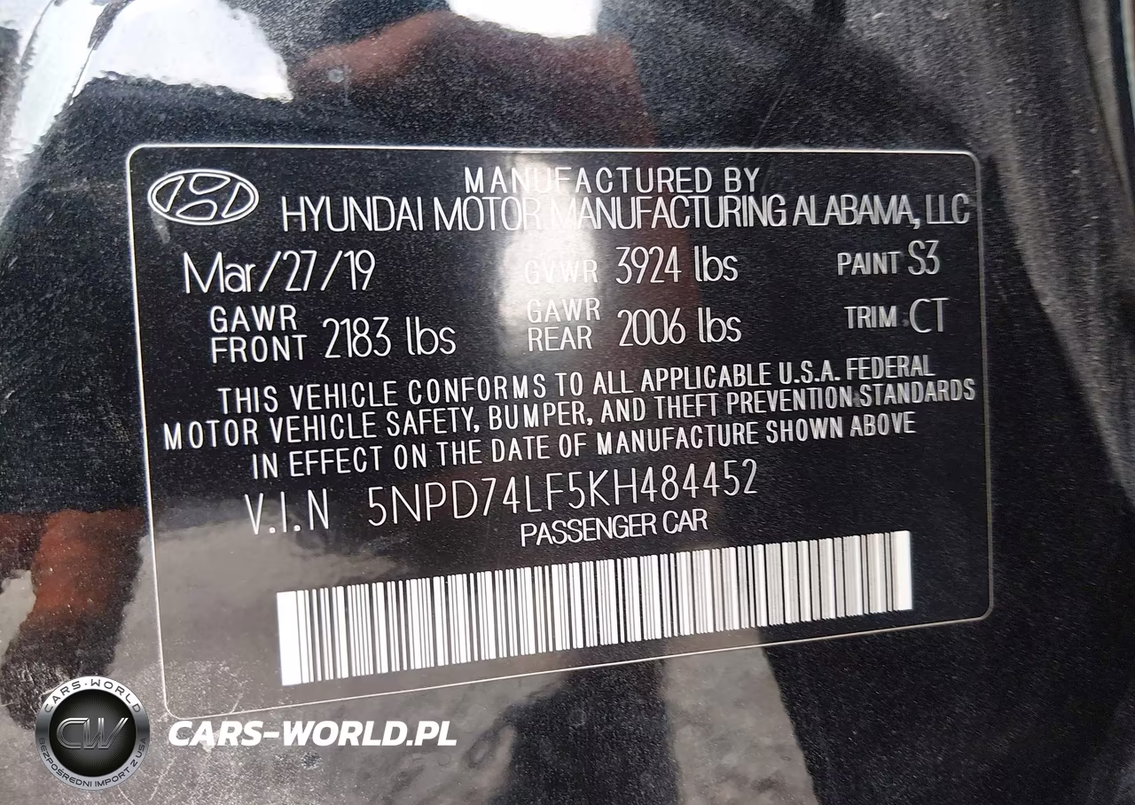 2019 Hyundai Elantra Se VIN:5NPD74LF5KH484452 - 9