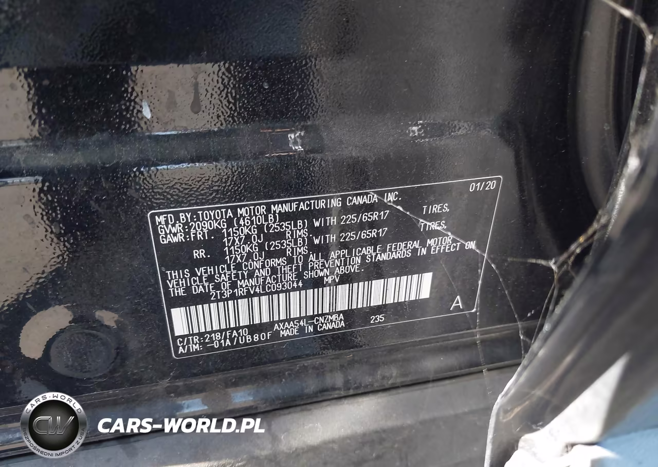2020 Toyota Rav4 Xle VIN:2T3P1RFV4LC093044 - 9