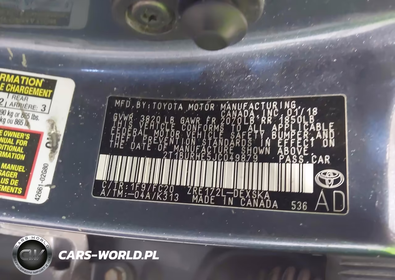 2018 Toyota Corolla Se VIN:2T1BURHE5JC049879 - 9