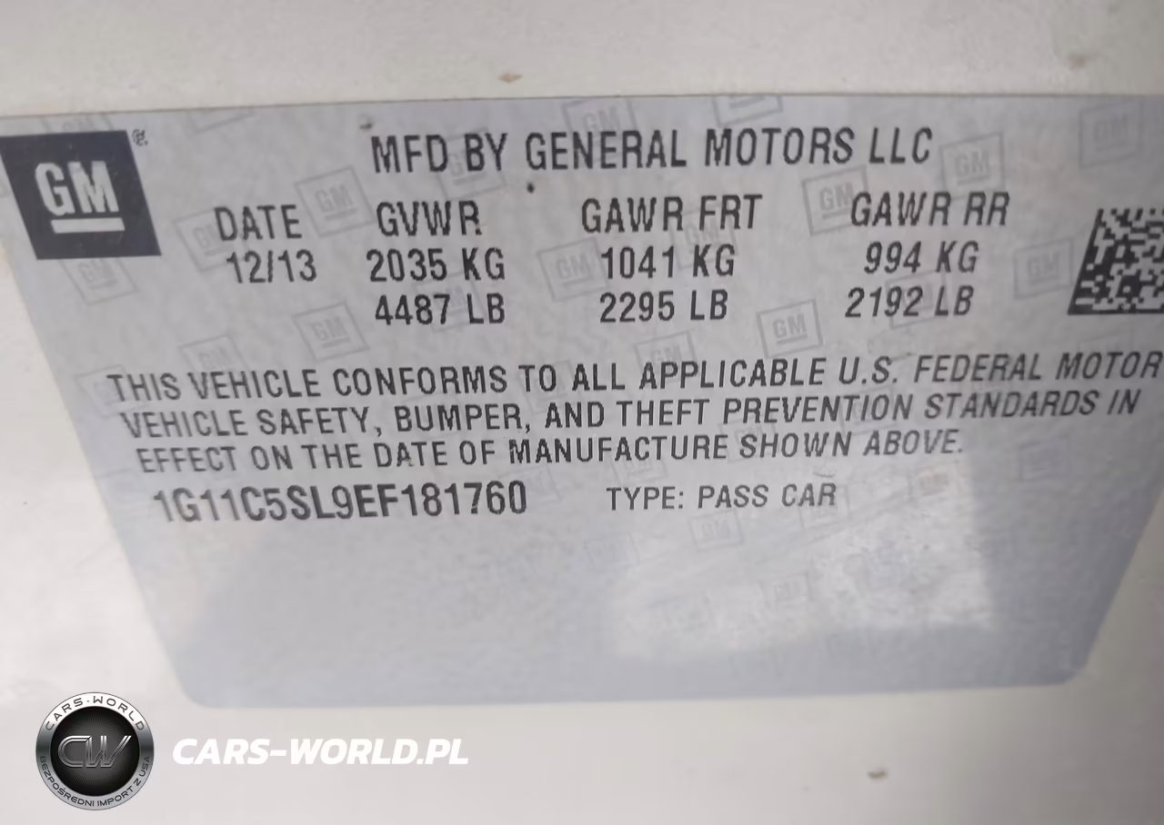 2014 Chevrolet Malibu 1Lt VIN:1G11C5SL9EF181760 - 9