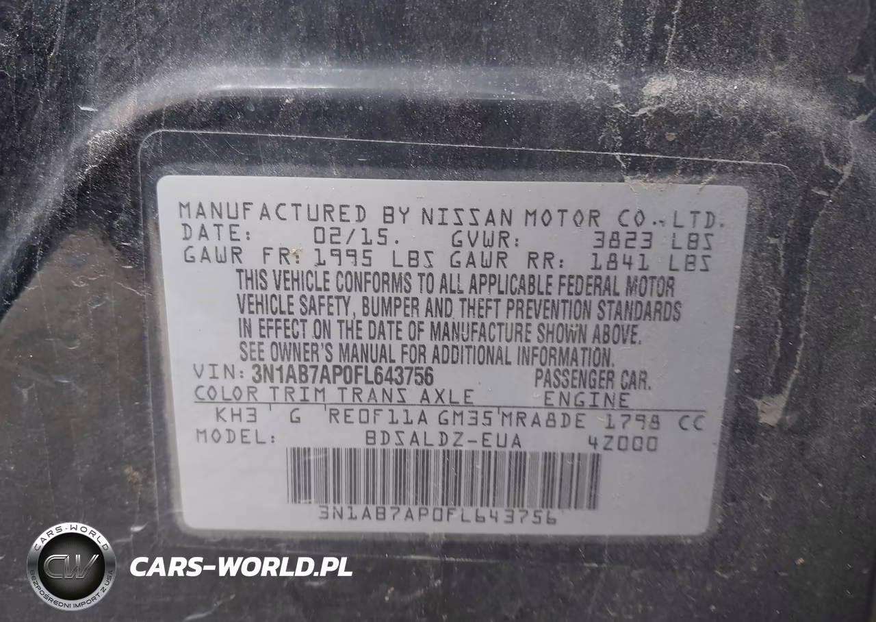 2015 Nissan Sentra Sv VIN:3N1AB7AP0FL643756 - 9