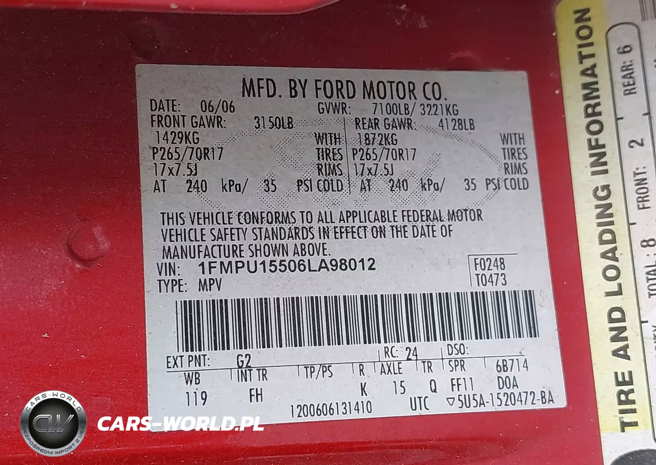 2006 Ford Expedition Xlt-Xlt Sport VIN:1FMPU15506LA98012 - 9