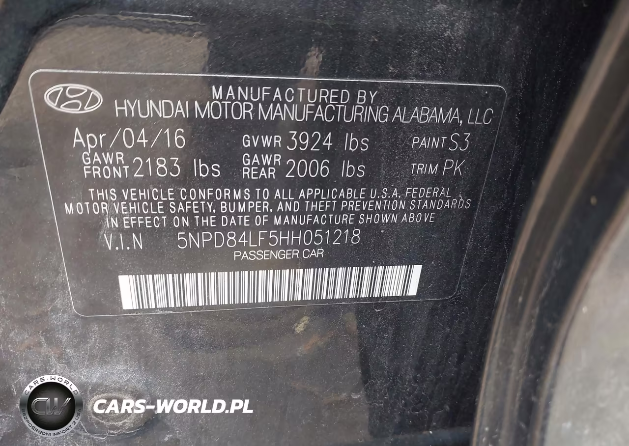 2017 Hyundai Elantra Se VIN:5NPD84LF5HH051218 - 9