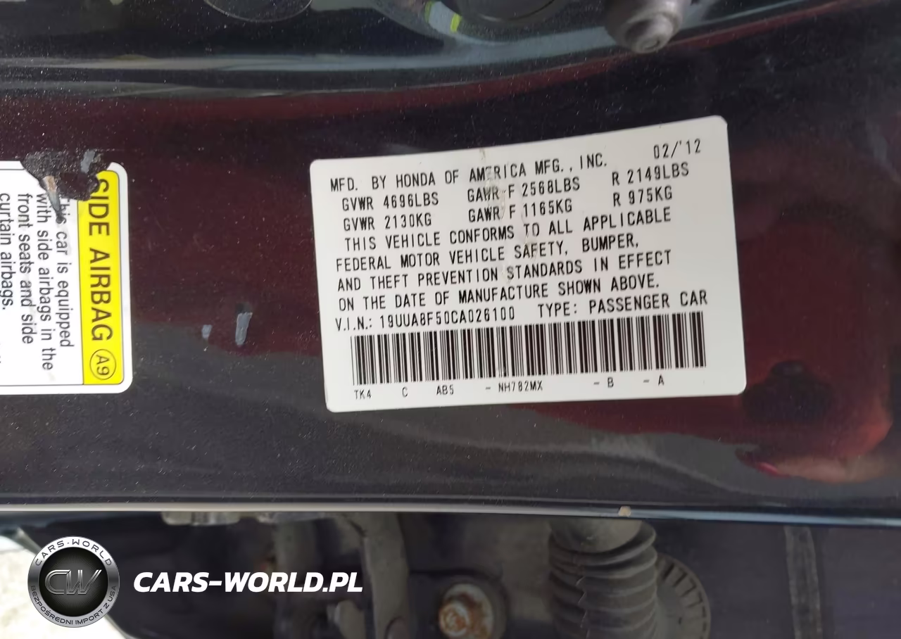 2012 Acura Tl 3.5 VIN:19UUA8F50CA026100 - 9