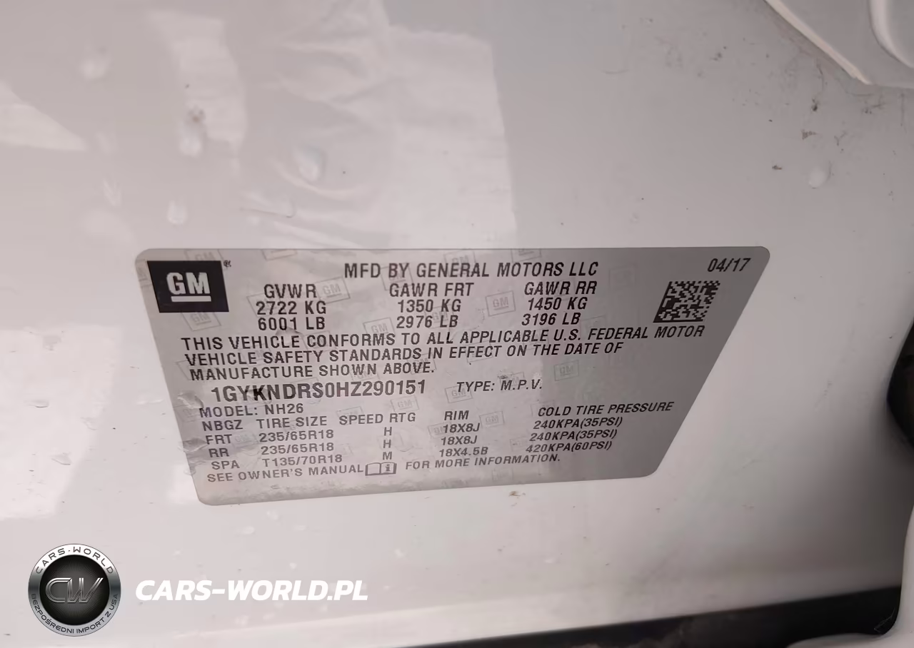 2017 Cadillac Xt5 Luxury VIN:1GYKNDRS0HZ290151 - 9