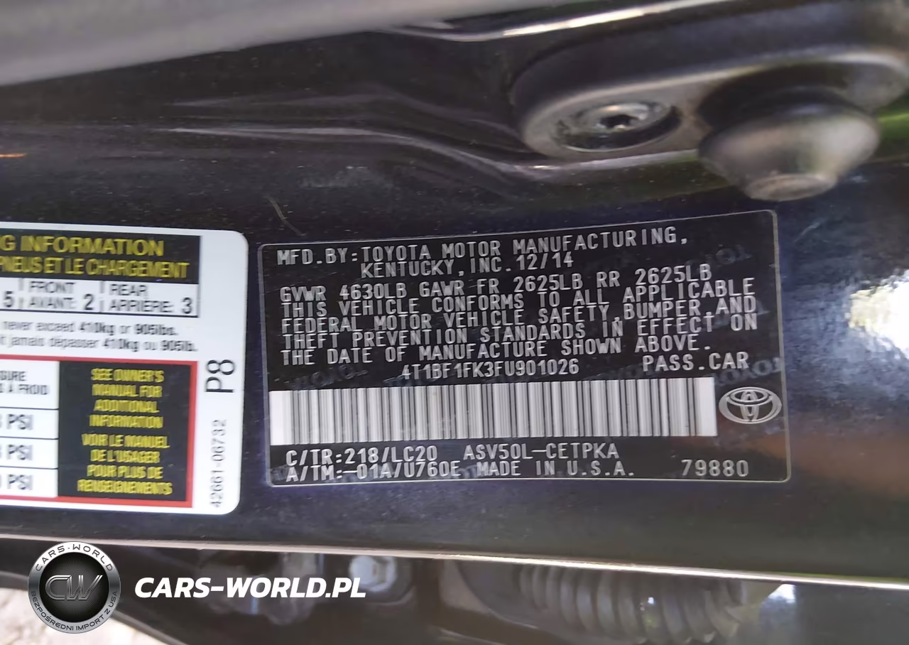 2015 Toyota Camry Xse VIN:4T1BF1FK3FU901026 - 9