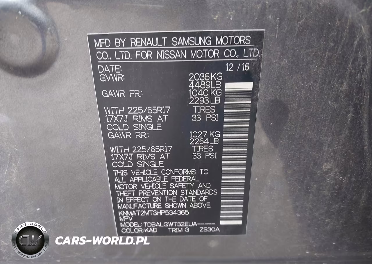 2017 Nissan Rogue Sv VIN:KNMAT2MT3HP534365 - 9