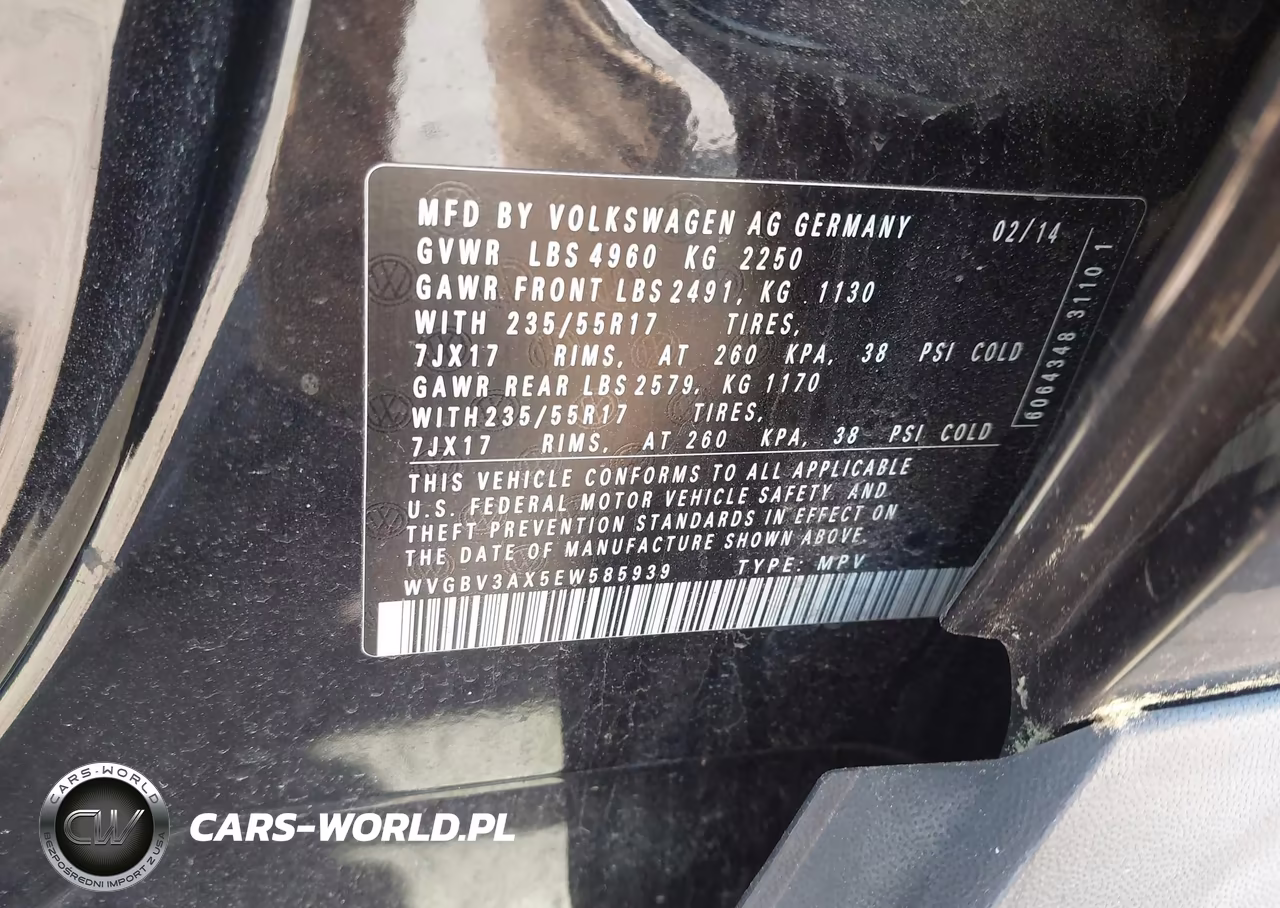 2014 Volkswagen Tiguan Se VIN:WVGBV3AX5EW585939 - 9