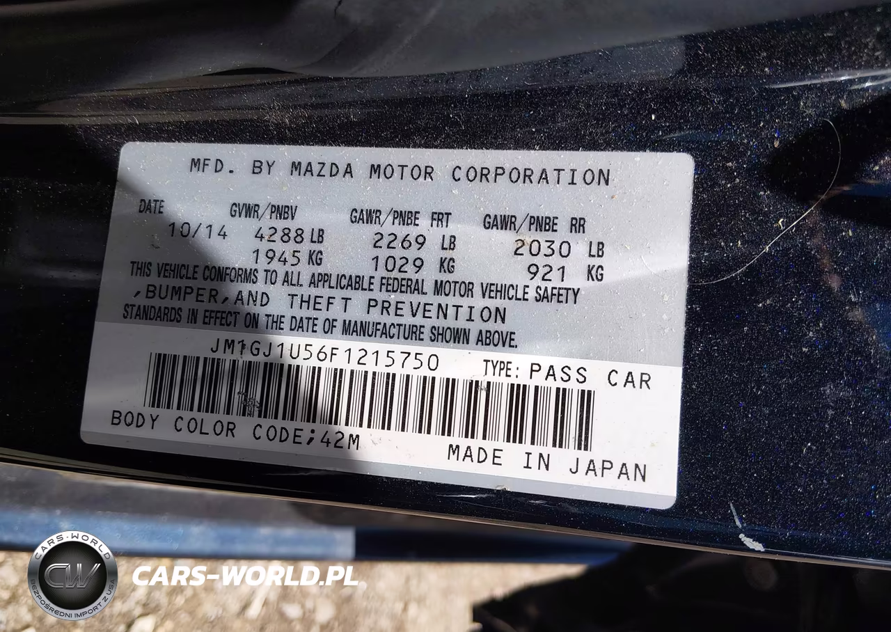 2015 Mazda Mazda6 I Sport VIN:JM1GJ1U56F1215750 - 9