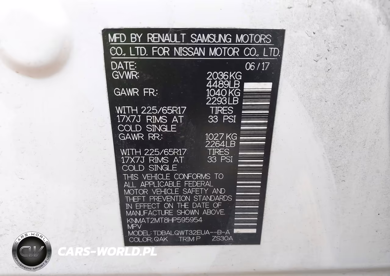 2017 Nissan Rogue Sv VIN:KNMAT2MT8HP595954 - 9
